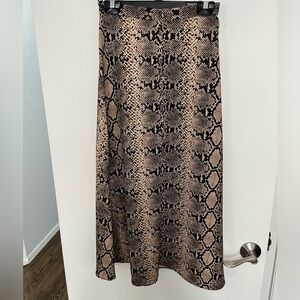 Zara snakeskin look midi skirt